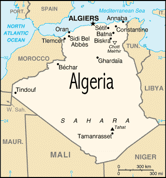 Map of Algeria